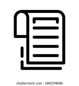Document icon or logo isolated sign symbol vector illustration - high quality black style vector icons
