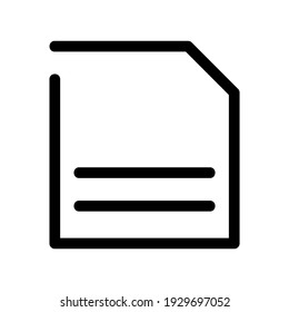 icono de documento o logotipo símbolo de signo aislado ilustración vectorial - iconos vectoriales de estilo negro de alta calidad
