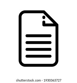 icono de documento o logotipo símbolo de signo aislado ilustración vectorial - iconos vectoriales de estilo negro de alta calidad
