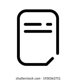 icono de documento o logotipo símbolo de signo aislado ilustración vectorial - iconos vectoriales de estilo negro de alta calidad

