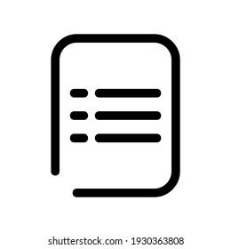 icono de documento o logotipo símbolo de signo aislado ilustración vectorial - iconos vectoriales de estilo negro de alta calidad
