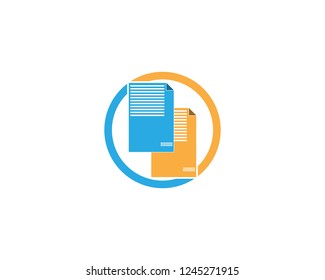 Document icon logo template