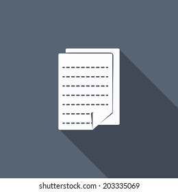 document icon with long shadow