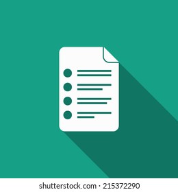 document icon with long shadow