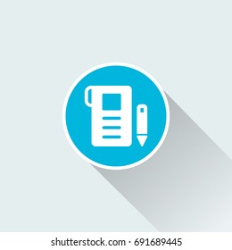 document icon with long shadow