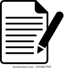 Document Icon Mixed Vector Illustration