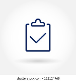 Document Icon. Modern icons for mobile interface. Fine line pixel aligned mobile ui icons with variable line width. Vector illustration.