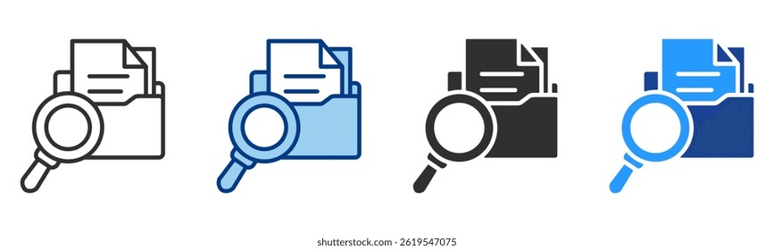 Document Icon Multiple Style Vector Collection