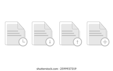 Document Icon, new document, deadline icon. 