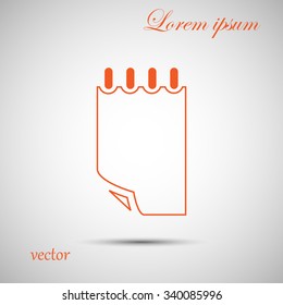 document icon, notepad,