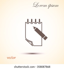 document icon, notepad,