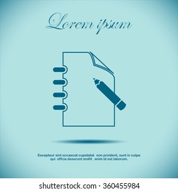 document icon, notepad,