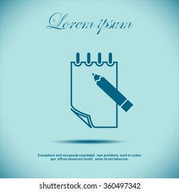 document icon, notepad,