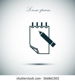 document icon, notepad,