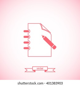 document icon, notepad,