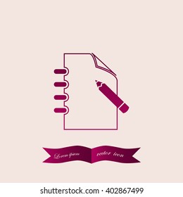 document icon, notepad,