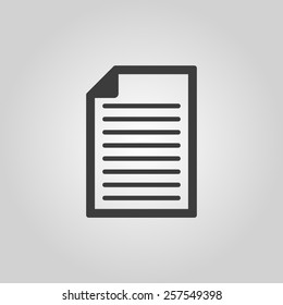 The document icon. Notes symbol. Flat Vector illustration