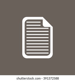 Document Icon on Dark Gray Color. Eps-10.