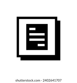 Dokumentsymbol im Neo Brutalism Style