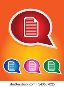 Document Icon on The Speech Bubble