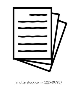 Document Icon On White Background Document Stock Vector (Royalty Free