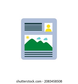 document icon on a white background, vector illustration