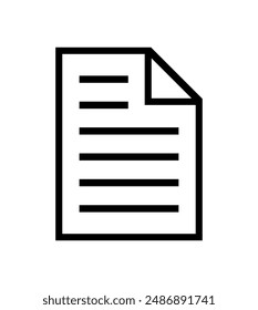 icono de documento sobre fondo blanco