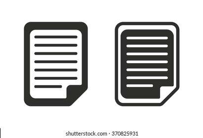 Document  icon  on white background. Vector illustration.