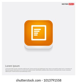 Document Icon Orange Abstract Web Button