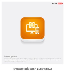 Document Icon Orange Abstract Web Button - Free vector icon Document Icon Orange Abstract Web Button - Free vector icon