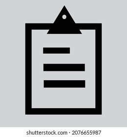 Document icon outline and linear vector on white background. Icon Design