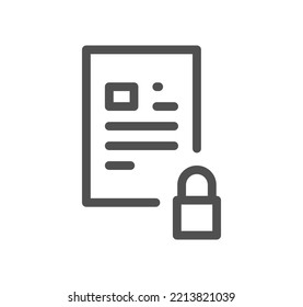 Document icon outline and linear vector.