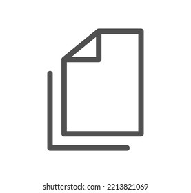 Document icon outline and linear vector.