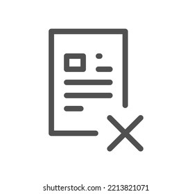 Document icon outline and linear vector.