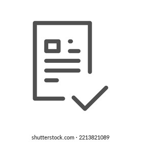 Document icon outline and linear vector.