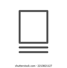 Document icon outline and linear vector.