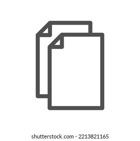 Document icon outline and linear vector.