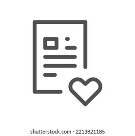 Document icon outline and linear vector.