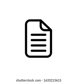Document Icon. Outline Style Minimalist, Modern, and Elegant SEO Search Engine Optimization Icon. Vector Logo Editable.