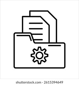 document icon in outline style vector illustration