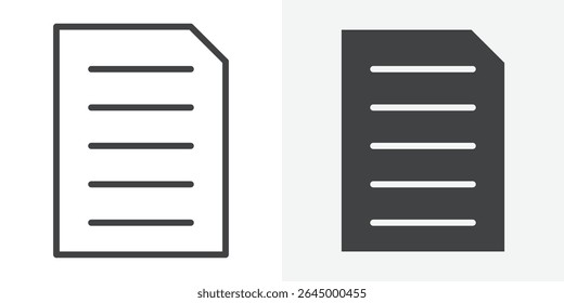 Document icon Outline vector sign
