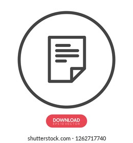 document icon. Page icon. File icon symbol vector - Vector