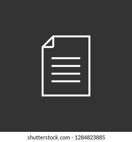 document icon. Page icon. File icon symbol vector