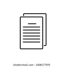 Document icon. Paper contract or papers isolated. Sign of agreement or simple symbol paperwork. EPS 10