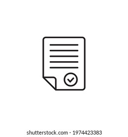 Document icon, Paper flat icon, File icon vector design