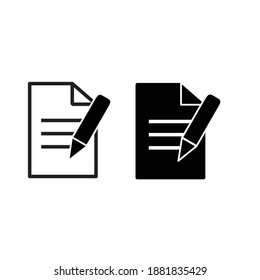 document icon, paper and notebook, documentation for education