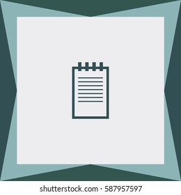 Document Icon, Paper, Notebook Vector Icon.