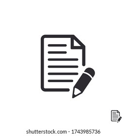 Document icon. Paper icon. Prepare document. Personal document. Copy file. Worksheet icon. File icon. Pictogram letter. Notes file. Office documents. File sharing. Survey. Pencil. Edit document. Bid