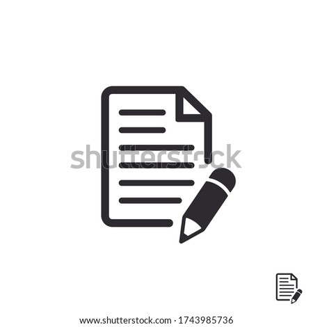 Document icon. Paper icon. Prepare document. Personal document. Copy file. Worksheet icon. File icon. Pictogram letter. Notes file. Office documents. File sharing. Survey. Pencil. Edit document. Bid