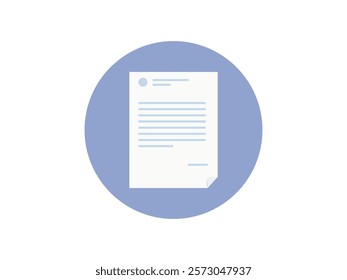 Document icon, paper sheet, agreements document, paperwork